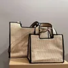 Designer Bag Paulass 1Biza Loewees Stor storlek Tote 2023 Ny tote halmväv med hög kapacitet Lafit gräs shoppingväska semester strand tote kvinnor 31 cm