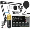 Microphones Professional Condenser Microphone BM 800 Wireless Bluetooth V10 Pro Carte son pour PC Téléphone PC Karaoke Live Singing Gaming