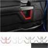Other Interior Accessories Abs Inside Door Trim Decoration Er 4Pcs For Ford F150 Car Interior Accessories Drop Delivery Automobiles Mo Dhvyc