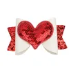 Hair Accessories CN 1PC Valentine's Day Swallowtail Bows For Girls Kids Printed Pink Heart Clips Valentine Gifts