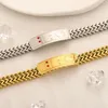 18K Gold Plated Designer Chains Bracelet for Women Correct Brand Logo Silver Plated Fashion Stainless Steel Gifts Luxury Style Couple 17+5cm