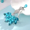 Brooches Fashion Crystal Mermaid Brooch Pin Korean Versatile Female Creative Personality Corsage Collar Sweater Accessories