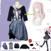 Projet Sekai Colorful Stage Feat. Perruque Akiyama Mizuki, robe Lolita, Costume de carnaval d'halloween, Cosplay