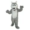 Performance gray Wolf Mascot Costume Top Quality Christmas Halloween Fancy Party Dress Cartoon Character Outfit Suit Carnival Unisex Outfit