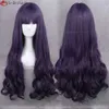 CATSUP -kostymer Två versioner Anime och Comic Cardcaptor Sakura Tomoyo Daidouji 80cm Long Grey Purple Curly Cosplay Hair + Wig Cap