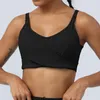 Traje de yoga Mujeres Fitness Bra Sexy Openwork Back Ropa interior deportiva Super Stretch Gym Running Top Transpirable Ropa de entrenamiento de secado rápido