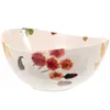 Servis uppsättningar Fall Themed Printing Bowl Salad Ceramic Serving Dessert Home Supplies