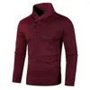 Men's Hoodies Half Turtleneck Sweater Button Neck Warm Slim Fit Thick Sweatshirts Breathable Autumn Winter Casual Long Sleeve Pullover