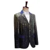 Mens Suits Blazers Shiny Dot Striped Sequin Sparkling Blazer Suit Jacket Men Slim Fit Lapel Dress Blazers Magic Party Stage Show Club Clothing 231026