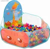 Tente de piscine à balles pour enfants Baby Rail Tente de jeu pliable portable avec panier Sports d'intérieur en plein air Jouet éducatif Cadeaux de vacances L231027