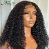 Syntetiska peruker Deep Wave Spets Front Wig Human Hair For Black Women Curly Brasilian Remy Glueless Water Part Allure 231027