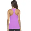 Aktiva skjortor Sexig yoga väst ärmlös fast färg Snabbtorkning Running Women Gym Sport Kvinna Fitness Tank Crop Tops