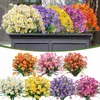 Decorative Flowers 8 Bundles Artificial Daisy Mums Outdoor Fall For Decoration No Fade Faux Rose Wedding Decorations Reception