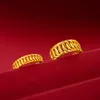 Wedding Rings Real 100% Pure Adjustable 999 Gold Color Couple Twist Ring for Lover Accessories Fine Jewelry Oro 999 Better Couple Rings Gift 231027