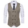 Men's Vests 2023 Vest Suit Double Breasted Designer Brand Sleeveless Formal Coat Top Adult Dress