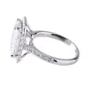 Anpassade smycken 10K 14K 18K Solid Real Gold 2CT 3CT 4CT 5CT Radiant D VVS GRA Moissanite Diamond Engagement Ring for Women