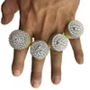 Anant Jewels présente une bague glacée plaquée or 18 carats, toutes formes, bijoux Hip Hop, Moissanite, diamant cultivé en laboratoire, fournisseur de bagues pour hommes