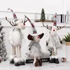 Décorations de Noël Grande poupée d'élan de renne de Noël avec des lumières LED Ornements de décoration d'arbre de Noël Figurine Navidad Elk pour enfant jouet de Noël cadeau 231027