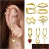 1PC Gold Ear Cuff 925 Sterling Sier Couleurs Cercle Boucle d'oreille Clipr Hoop Boucles d'oreilles pour enfants Femmes Mariage BSE285 Drop Livraison Dhgarden Otgfq