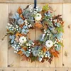 Decorative Flowers Holy Day Thanksgiving Christmas Wall Decoration Artificial Garland Frost-leaf Pumpkin Autumn Pendant Door