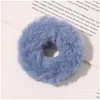 New Winter Elastic Hair Band Scrunchie Soft Faux Fur Mulheres Meninas Ponytai Titular Corda Elásticos Headwear Acessórios Drop D Dhgarden Otqlp