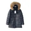 Mens Jacket Puffer Designer Down Jackets Medium Längd Winter Fur Raccoon Coat Parka överrock Big Pocket Design tjock varm huva ner vindbrytare kläder