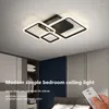 Plafonniers LED moderne minimaliste noir acrylique dimmable pour chambre à coucher salle à manger salon étude luminaire lustre