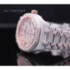 Rose Gold A-P White VVS Moissanite Cuban Iced Out Bust Down Hip Hop Personlig anpassad klocka