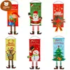 Ny juldekoration Canvas Ornament Santa Snowman Lämplig för Home Restaurant Wall Window Pendant Decoration FY3103 B1022