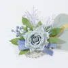 Decorative Flowers 5pcs/set Wrist Flower Wedding Supplies Floral Simulation Business Celebration Guests Corsage Hand