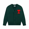 Francia Amis Cardigan Diseñador Suéter de punto Mujeres Suéteres Hombre Jumper Suéter Tela de alta calidad Unisex Diseño de patrón de corazón Suéter de lujo cardigan KUMV