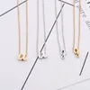 Pendant Necklaces 2023! Stainless SteelTiny Cursive Initial Necklace Dainty Lowercase Letter Delicate Name Gift For Mom Child Sister