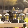Portabla lyktor campinglykta laddningsbara retro metallljus Batteridrivna hängande lampvattenpoor utomhus tältkula