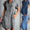 Casual Dresses Summer Dress Women's Slim Fashion Sleeve Denim Midi Short Beach For Women