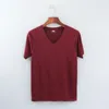 Men's T Shirts 2023 Summer Mens Tshirts Solid Casual Tees Tops V-neck Clothes Basic Seamless Shirt Comfortable Short Sleeve T-shirt