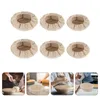 Set di stoviglie 6 pezzi Proteggi cestino per il pane Copri panno Accessori rustici Cottura in cotone e lino