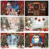 Wall Stickers Christmas Pography Backdrop Fireplace Tree Window Gift Snow Family Party Baby Portrait Background Decor 231027