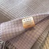 Lenços de marca de luxo lenço xadrez para mulheres homem inverno quente 100% lã cashmere longo pescoço cachecóis xale estilo britânico 231027