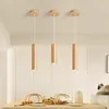 Lampy wisiorki bar Restaurant bat żyrandol LED Cylinder Nordic Bedside Japan Single Head Modern