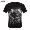 Designer T-shirt Hommes Skull Summer Basic Lettre d'impression en cristal solide Skateboard Casual Punk Tops Tee Shirts Mode Vêtements de luxe2597