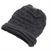 Cycling Caps Winter Knitted Beanies Hat For Women Baggy Slouchy Solid Wool Cap Fashion Outdoor Warm Bonnet Hoods Female Snow Ski Warmer