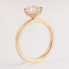 Anpassad 18K Solid Yellow Gold 1,5Carat 7,5 mm rund GH -färg Moissanite Lab Diamond Engagement Ring