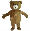 2024 Teddy Bear Mascot Comples Halloween Fancy Party Dress Cartoon Carnival Carnival Xmas Adventising Birthday Assium