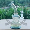 Narguilés Diable Forme Perc Bong Recycleur Narguilé Base Lourde Corne De Boeuf Verre Bongs Avec 14mm Femelle Joint Tuyau D'eau Dab Rig Huile Rigs Accessoires