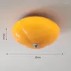 Plafonniers rétro citrouille minimaliste lampes en verre orange chambre couloir salle d'étude décor à la maison luminaire lustre décorations