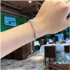 Chaîne réglable FL de strass Bracelet Bracelet pour femmes Captivate Bar Slider Brillant Rose Or Couleur Bijoux Cadeaux Drop Livraison Dhvrs