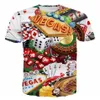 أحدث أزياء رجال للنساء حول Las Vegas Swag Summer Style Tees 3D Print T-Shirt Tops بالإضافة إلى حجم BB0131268D