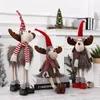 Christmas Decorations Large Christmas Reindeer Elk Doll with Led Lights Christmas Tree Decoration Ornaments Figurine Navidad Elk for Kid Xmas Toy Gift 231027