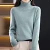 Women's Sweaters Autumn Turtleneck Sweater Ladies Loose Large Size Thick Knitted Bottom Shirt Big Collar Men