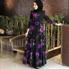 Muslim Abaya Print Maxi Dress Turkish Hijab Vestidos Cardigan Kimono Long Robe Gowns Jubah Middle East Eid Ramadan Islamic220e